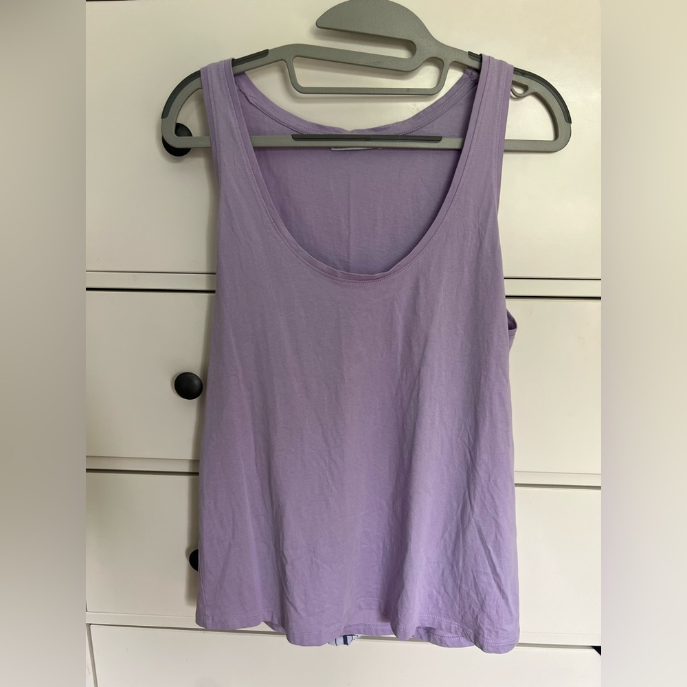 Zara lilac cotton tank top